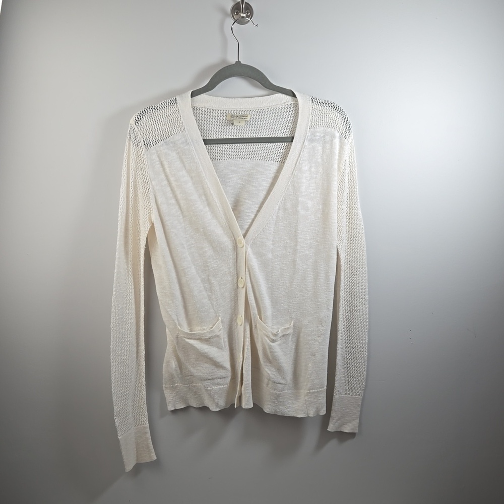 Lucky Brand Cream Knit Cardigan